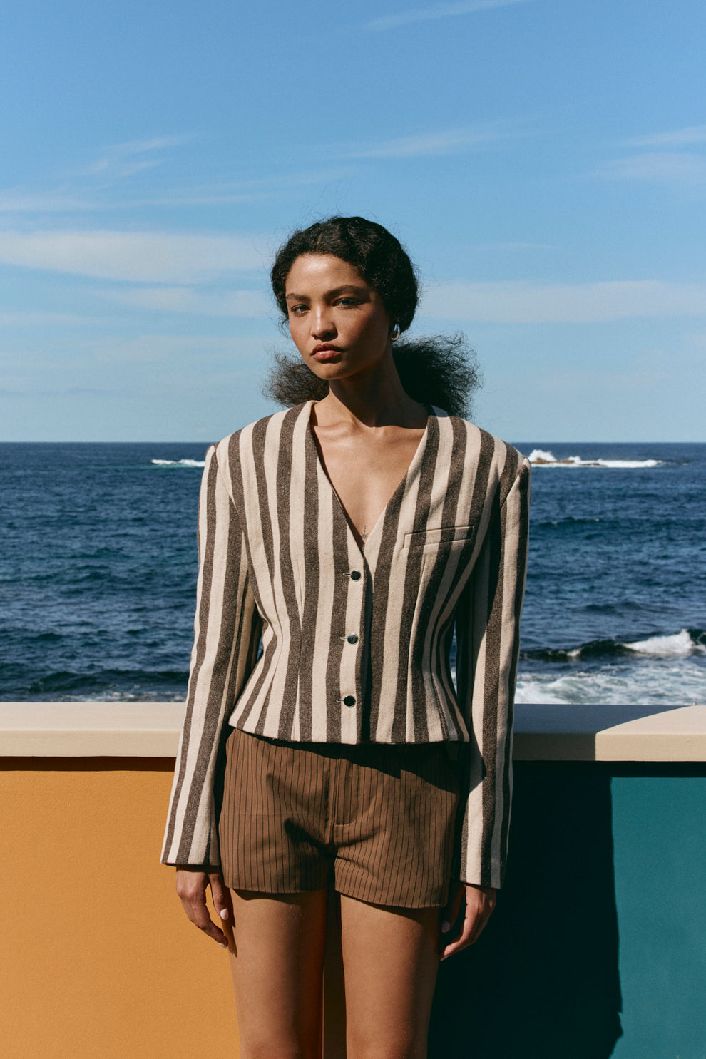 Salome Shorts Brown Stripe
