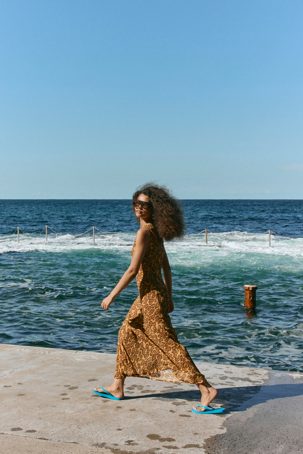 Cecelia Sheer Maxi Dress Leopard - size:Carol:AU 6 / US 2
