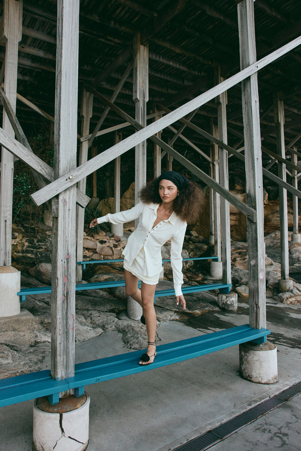 Mila Bias Shirt Cream