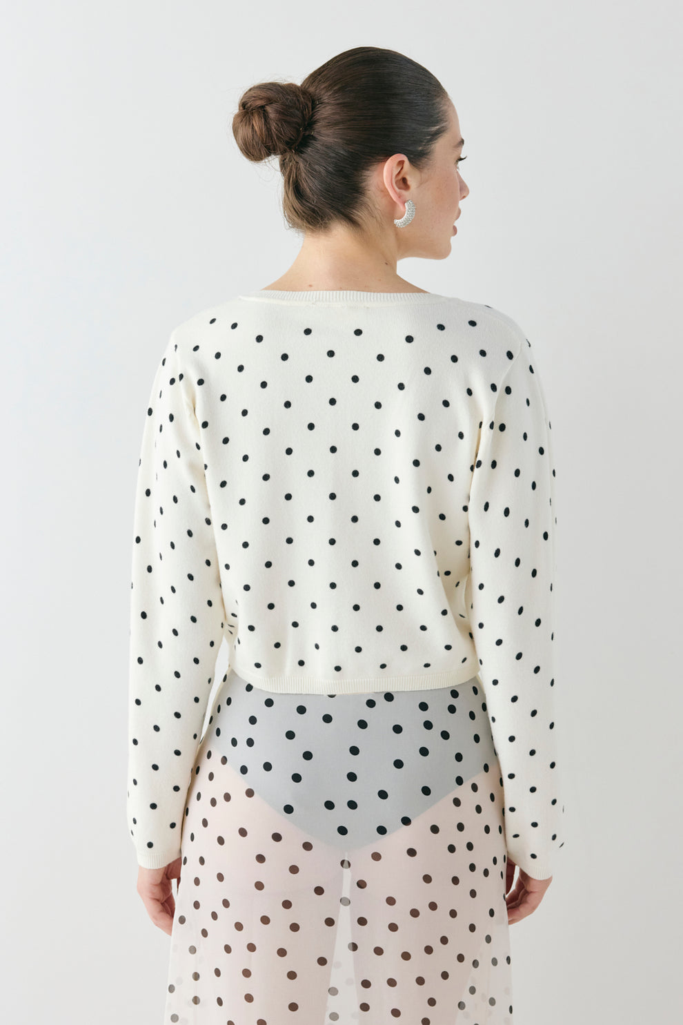 Ella Knit Cardigan Polka Dot