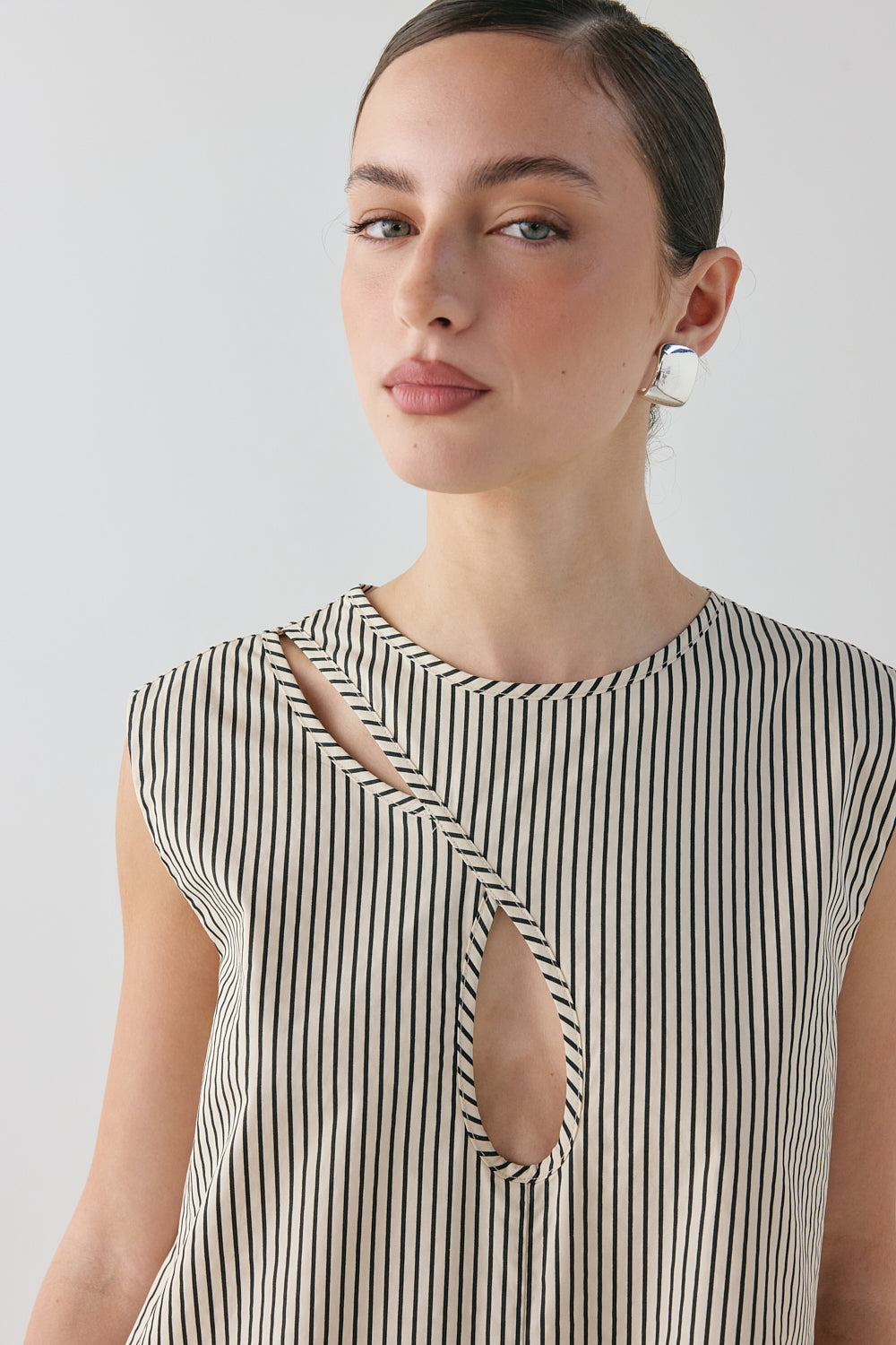 Yuri Mini Dress Black Stripe