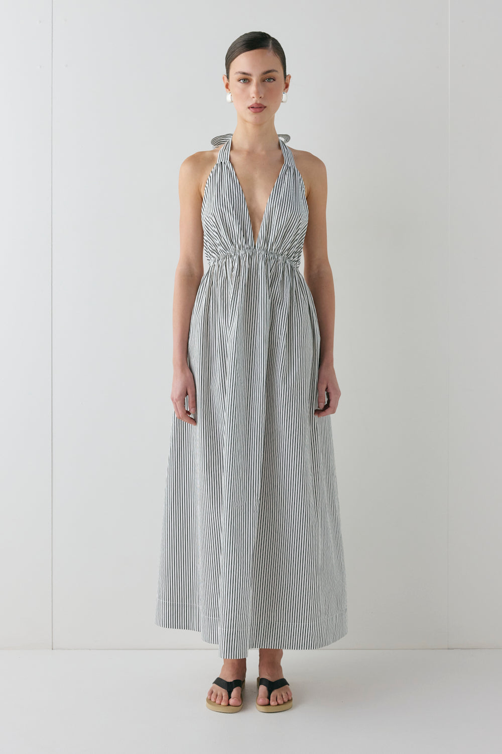 Demi Midi Dress Stripe - size:MC:AU 6 / US 2