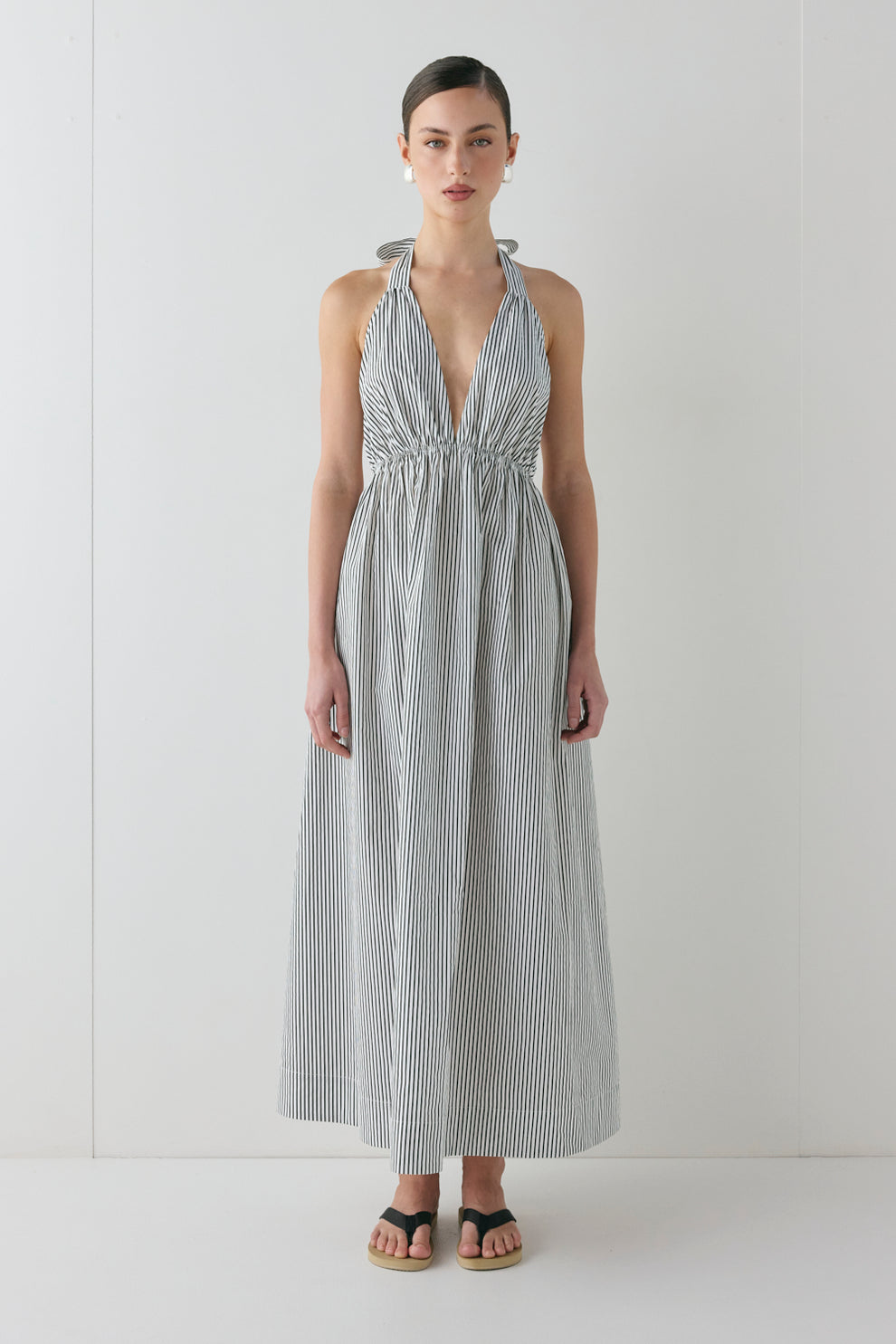 Demi Midi Dress Stripe - size:MC:AU 6 / US 2