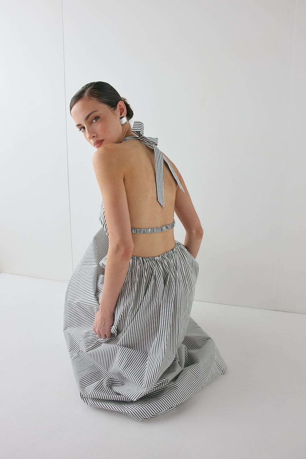 Demi Midi Dress Stripe