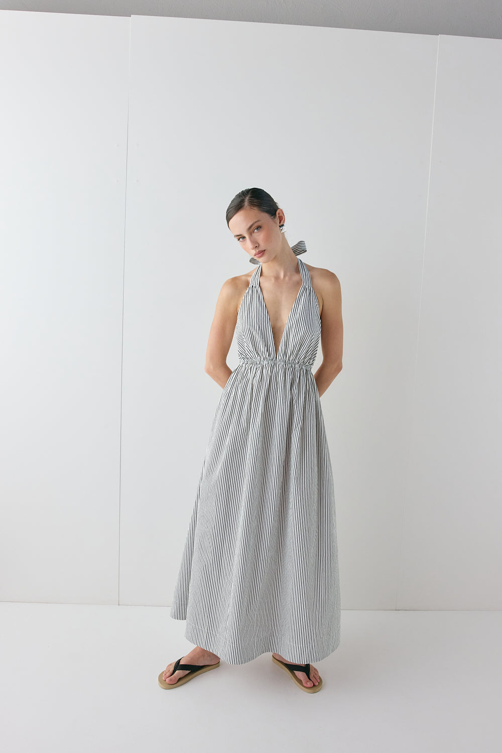 Demi Midi Dress Stripe