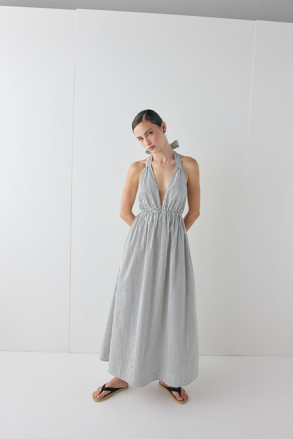 Demi Midi Dress Stripe