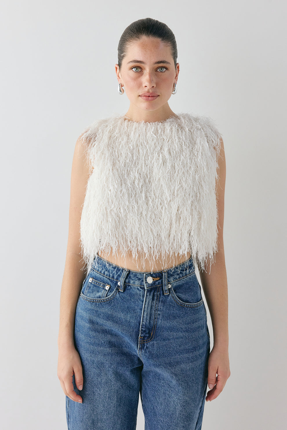 Vivia Fringe Top White