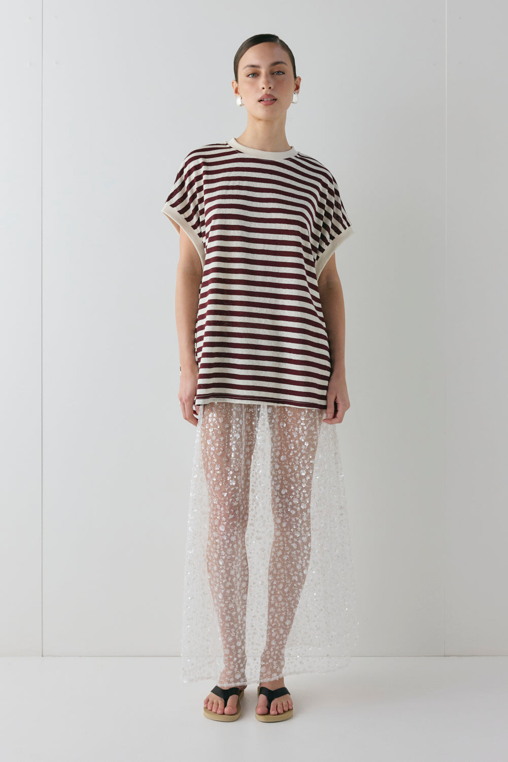 Lori Tank Wine Stripe - size:MC:AU 6 / US 2