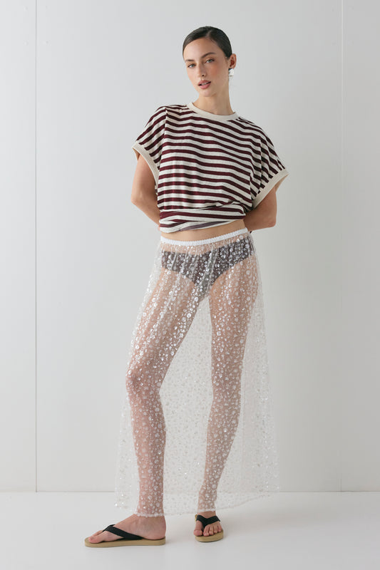 Daisy Sequin Maxi Skirt - size:MC:AU 6 / US 2