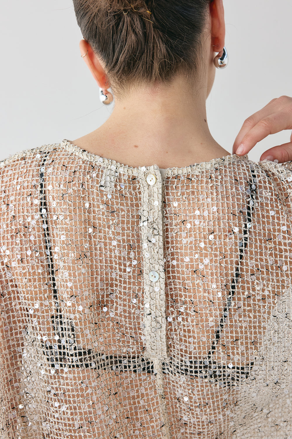 Arden Sequin Top Cream