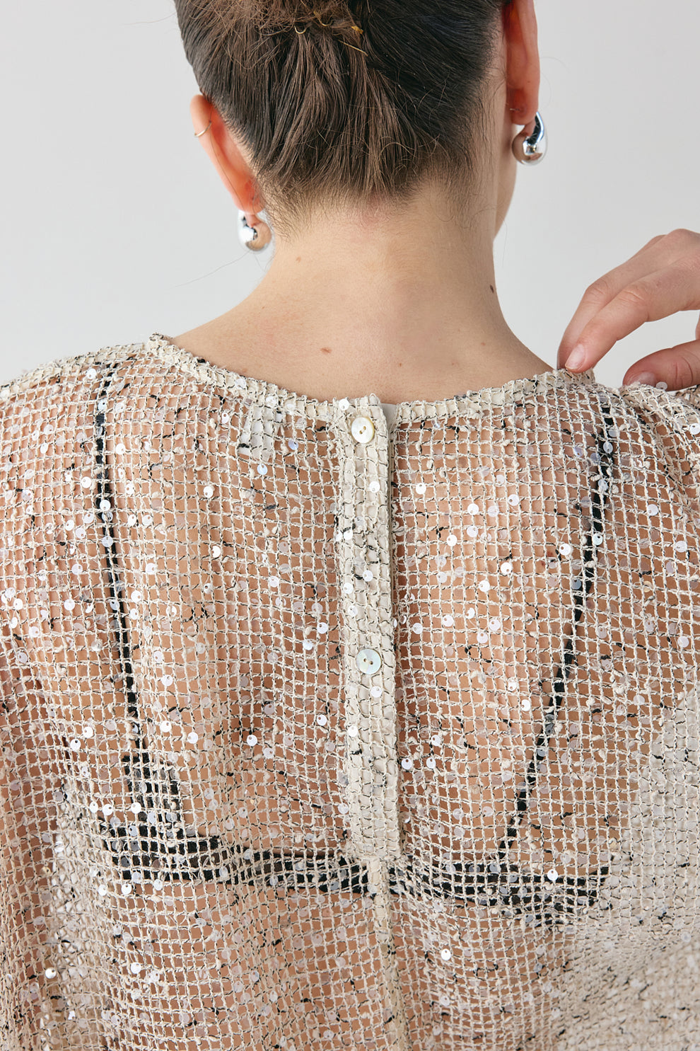 Arden Sequin Top Cream