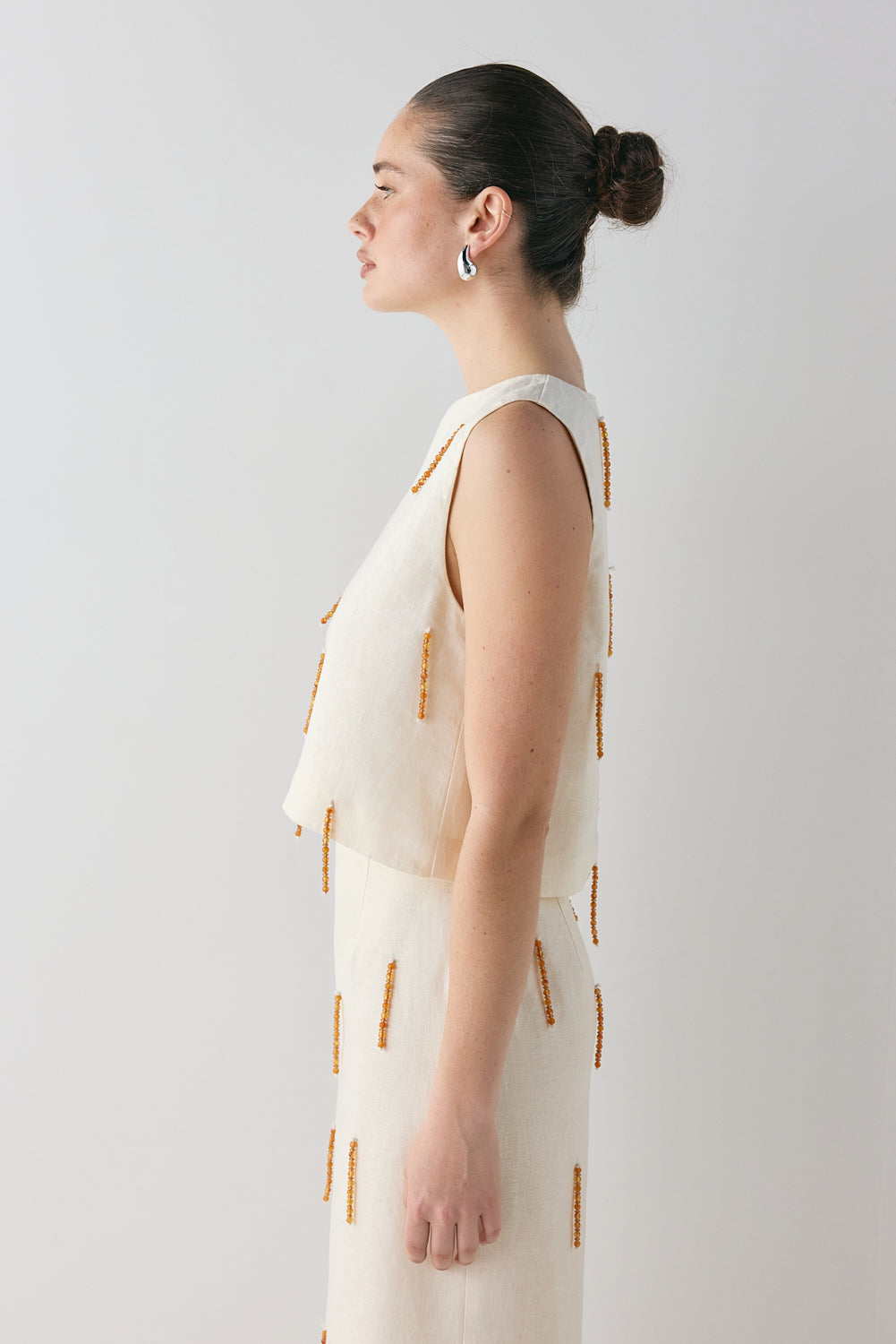 Siena Linen Top Cream