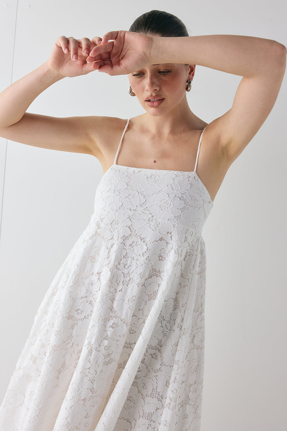 Bianca Lace Maxi Dress White