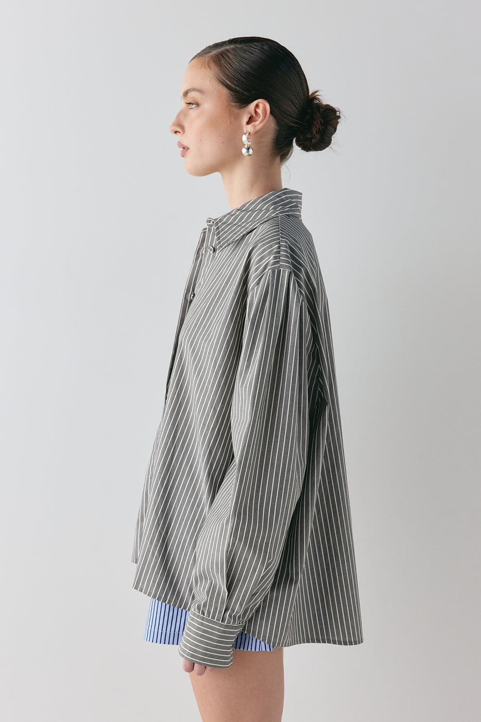 Tully Shirt Charcoal Stripe