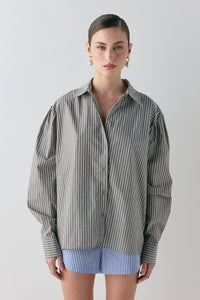 Tully Shirt Charcoal Stripe