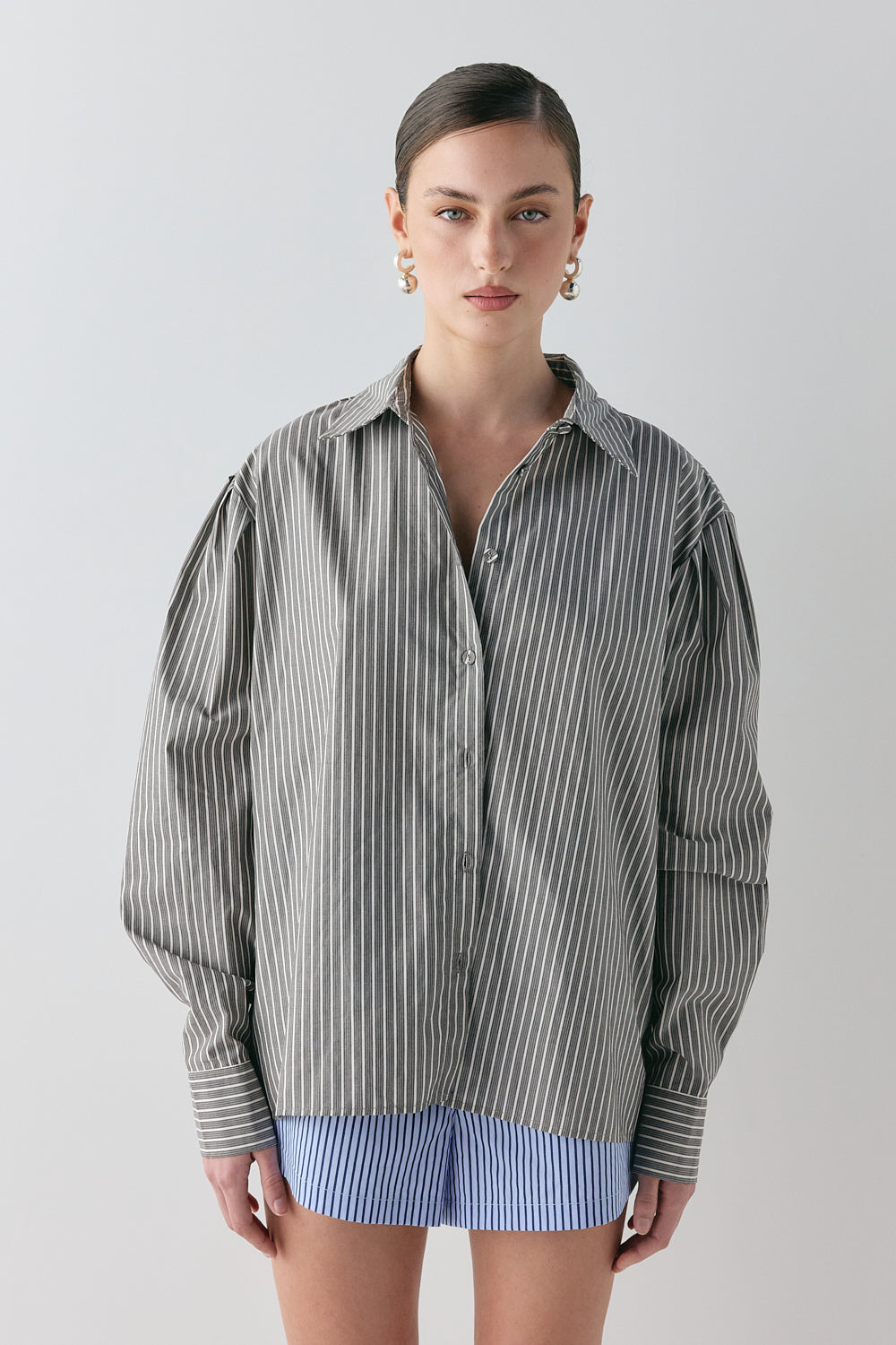 Tully Shirt Charcoal Stripe - size:MC:AU 6 / US 2