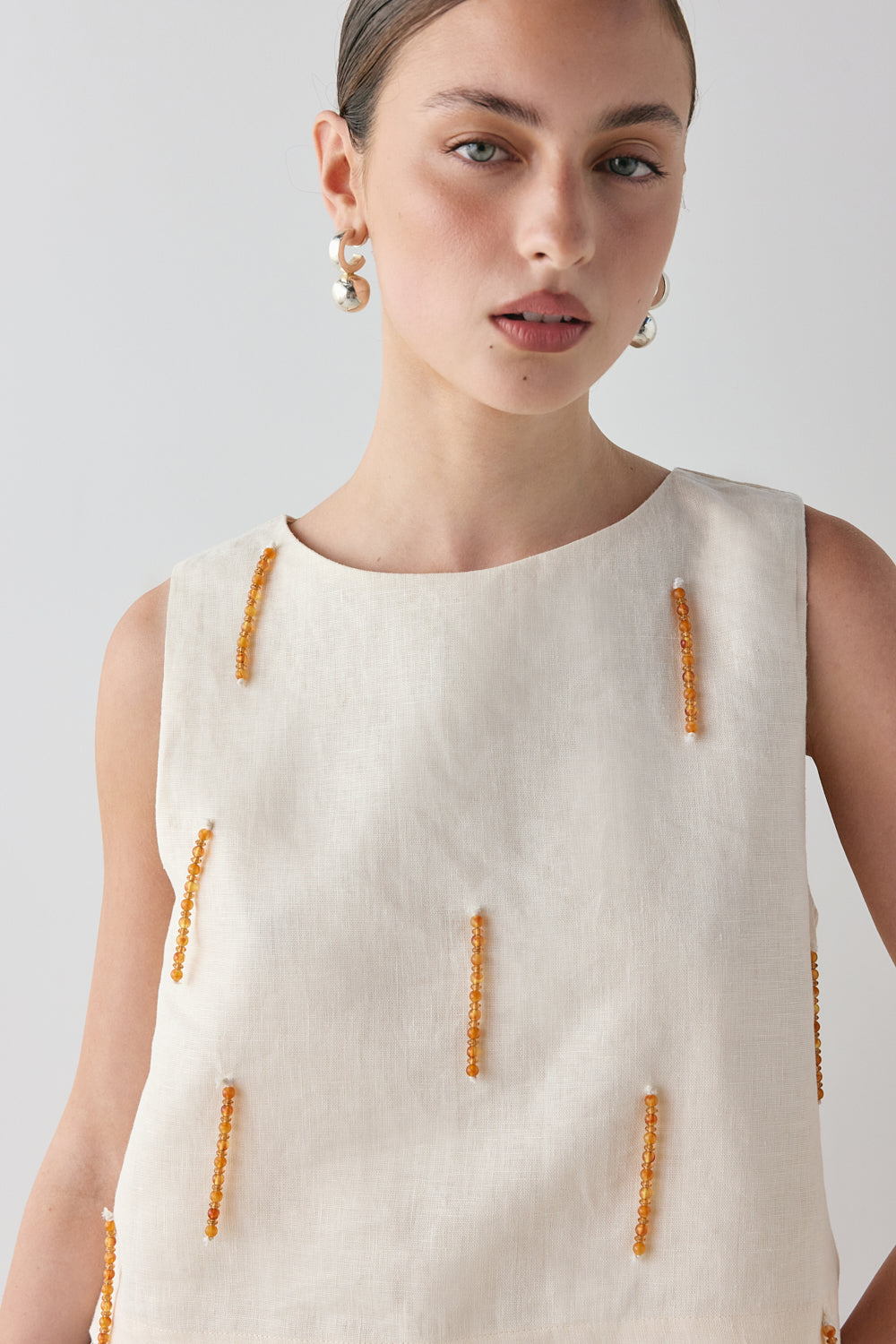 Siena Linen Top Cream