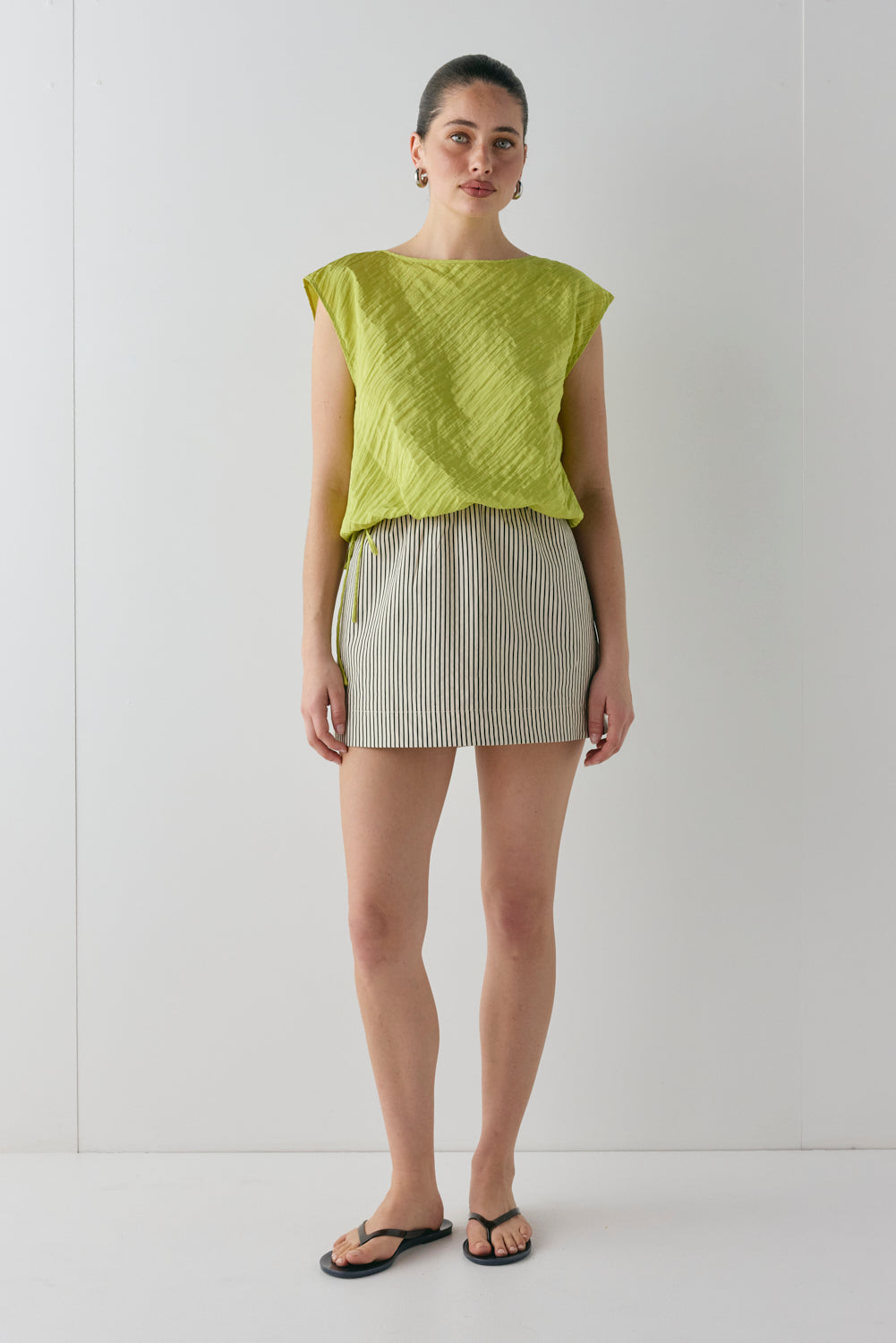 Elka Mini Skirt Black Stripe - size:Ruby:AU 6 / US 2