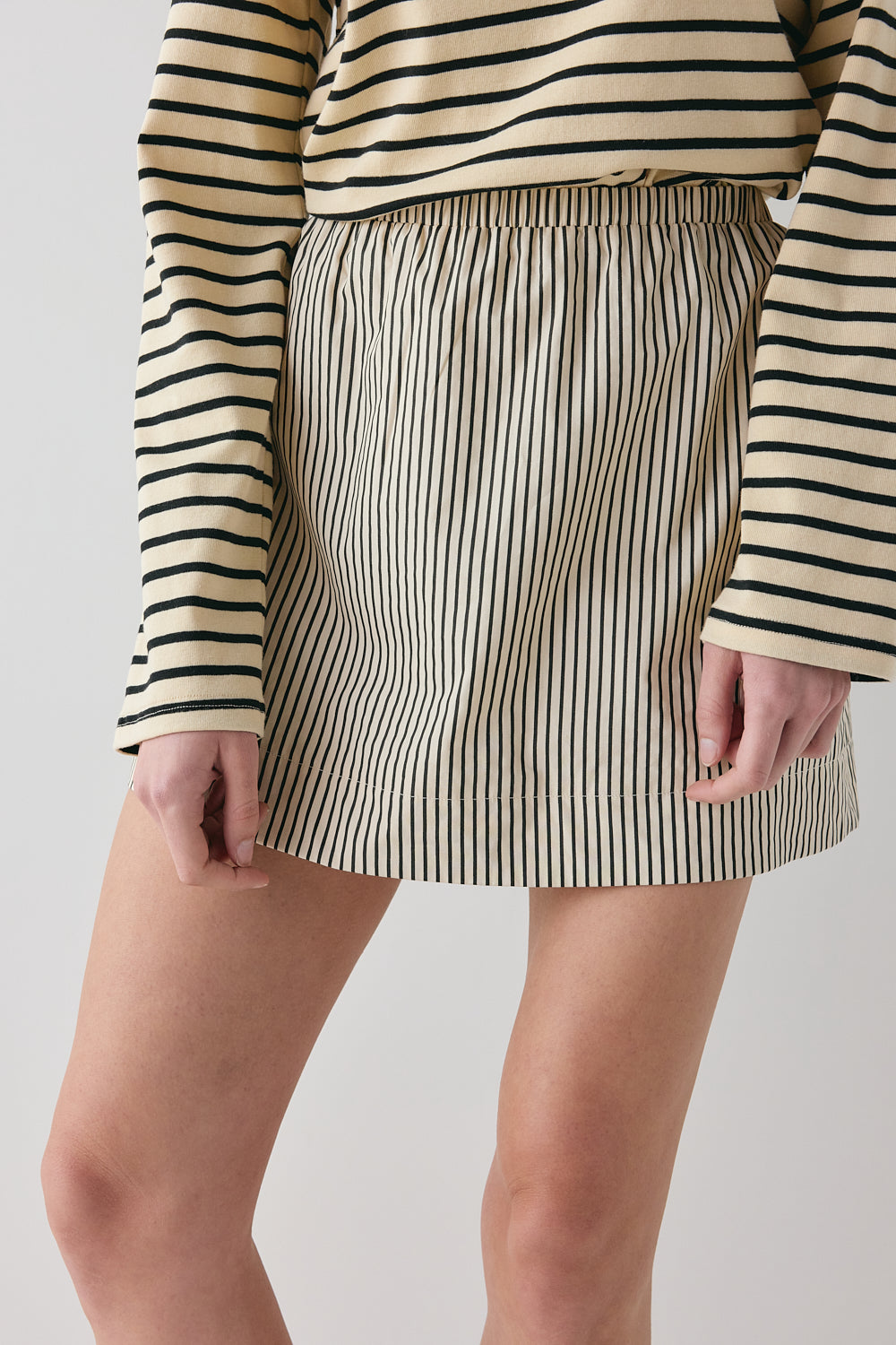 Elka Mini Skirt Black Stripe