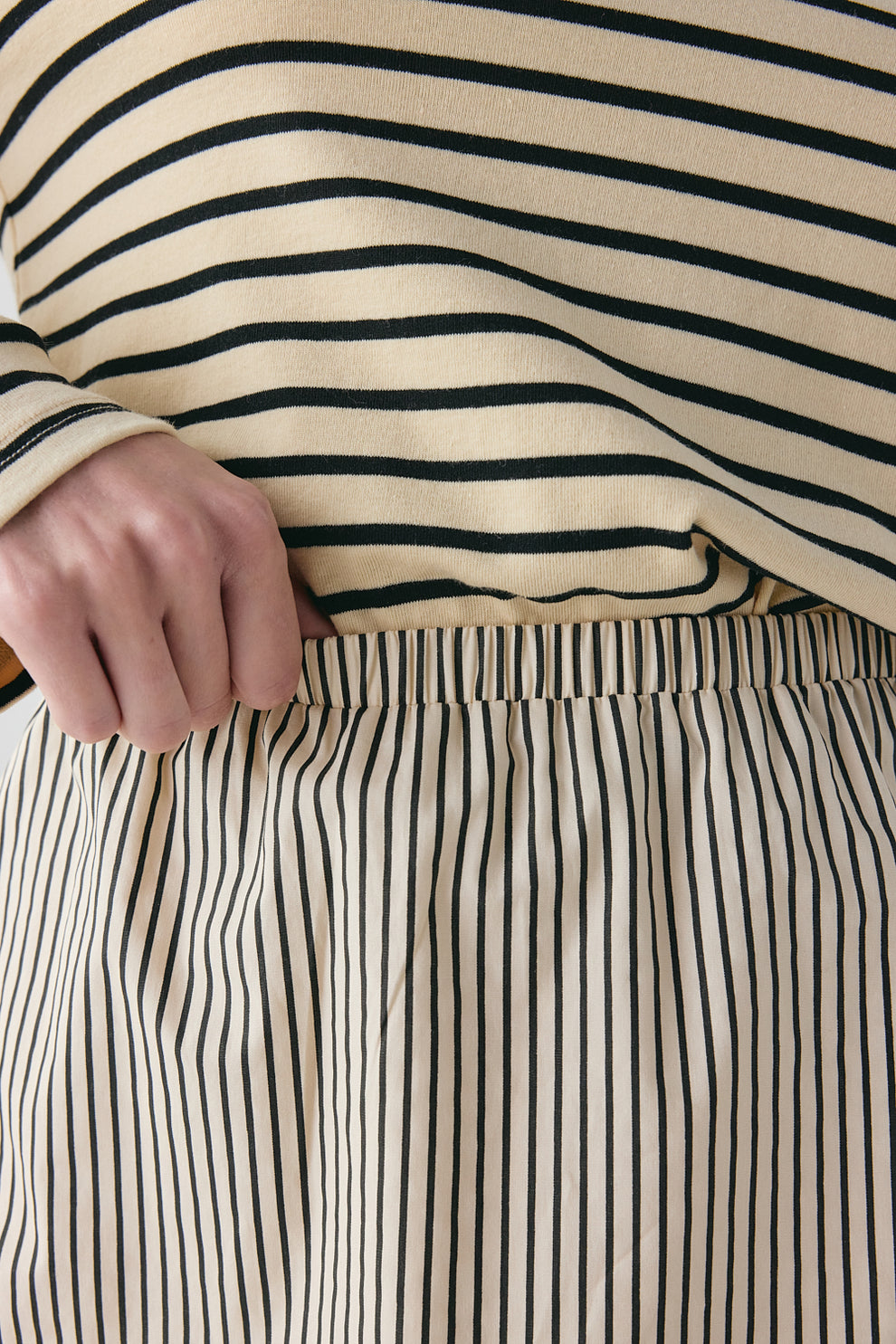 Elka Mini Skirt Black Stripe