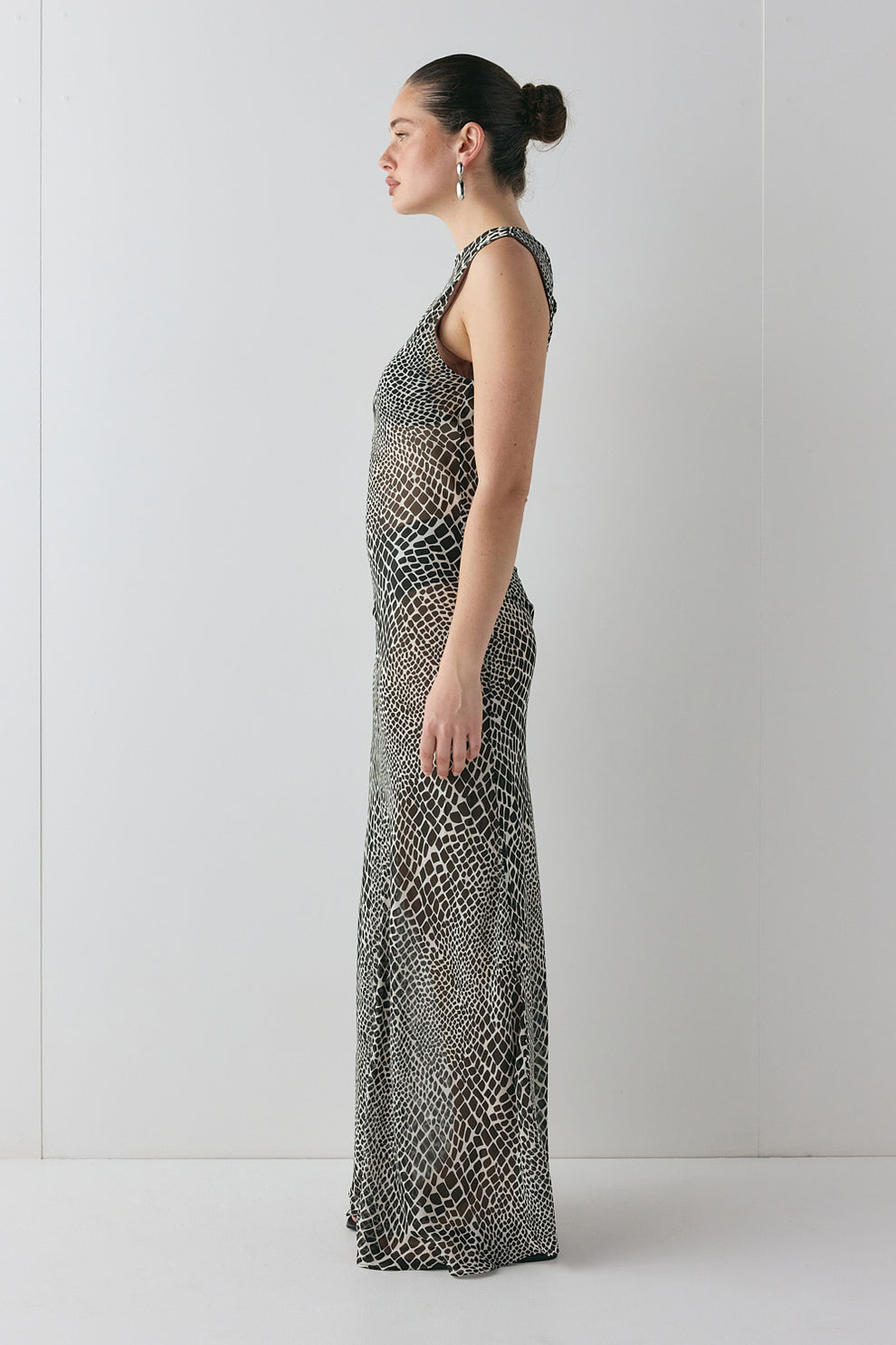 Blanco Sheer Maxi Dress Croc