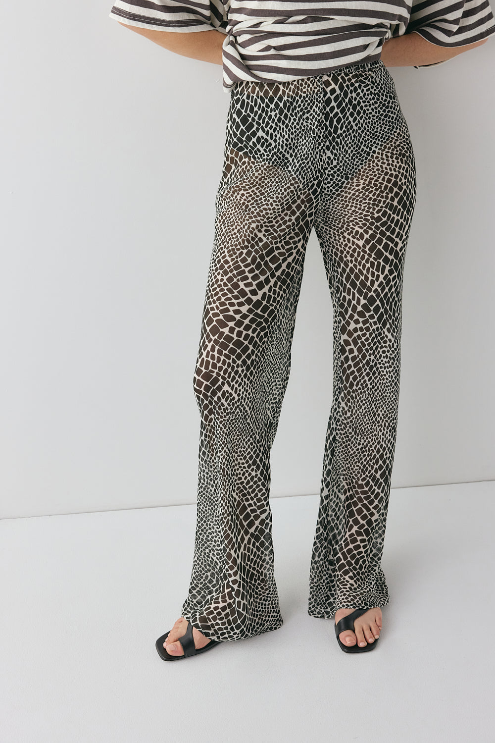 Remi Sheer Pants Croc
