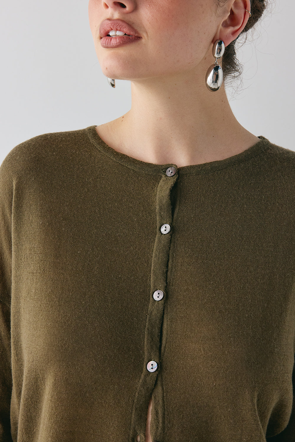 Sanne Knit Cardigan Khaki