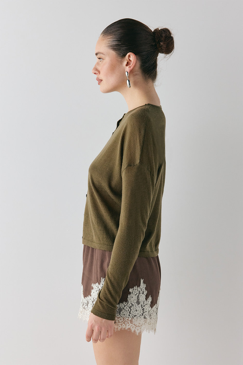Sanne Knit Cardigan Khaki