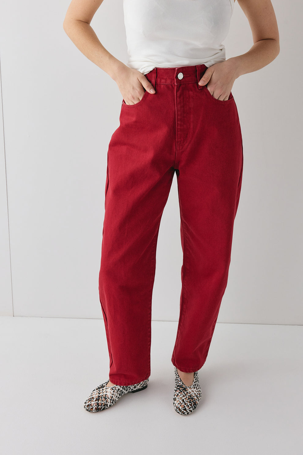 Lex Barrel Jeans Red