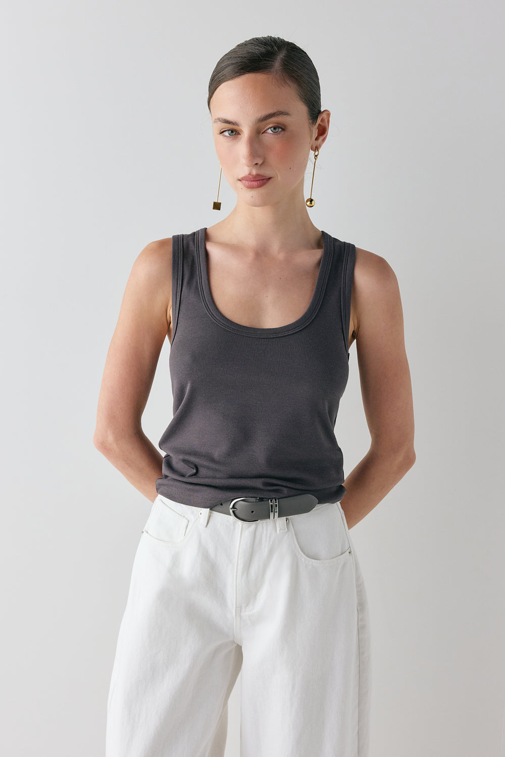 Cora Tank Charcoal - size:MC:AU 6 / US 2