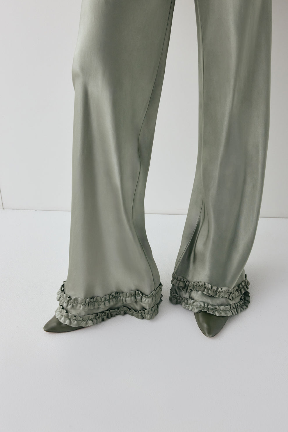 Citara Satin Pants Khaki