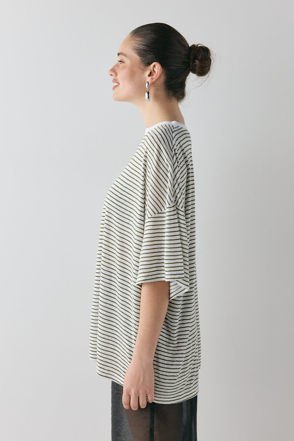 Willow Tee Khaki Stripe