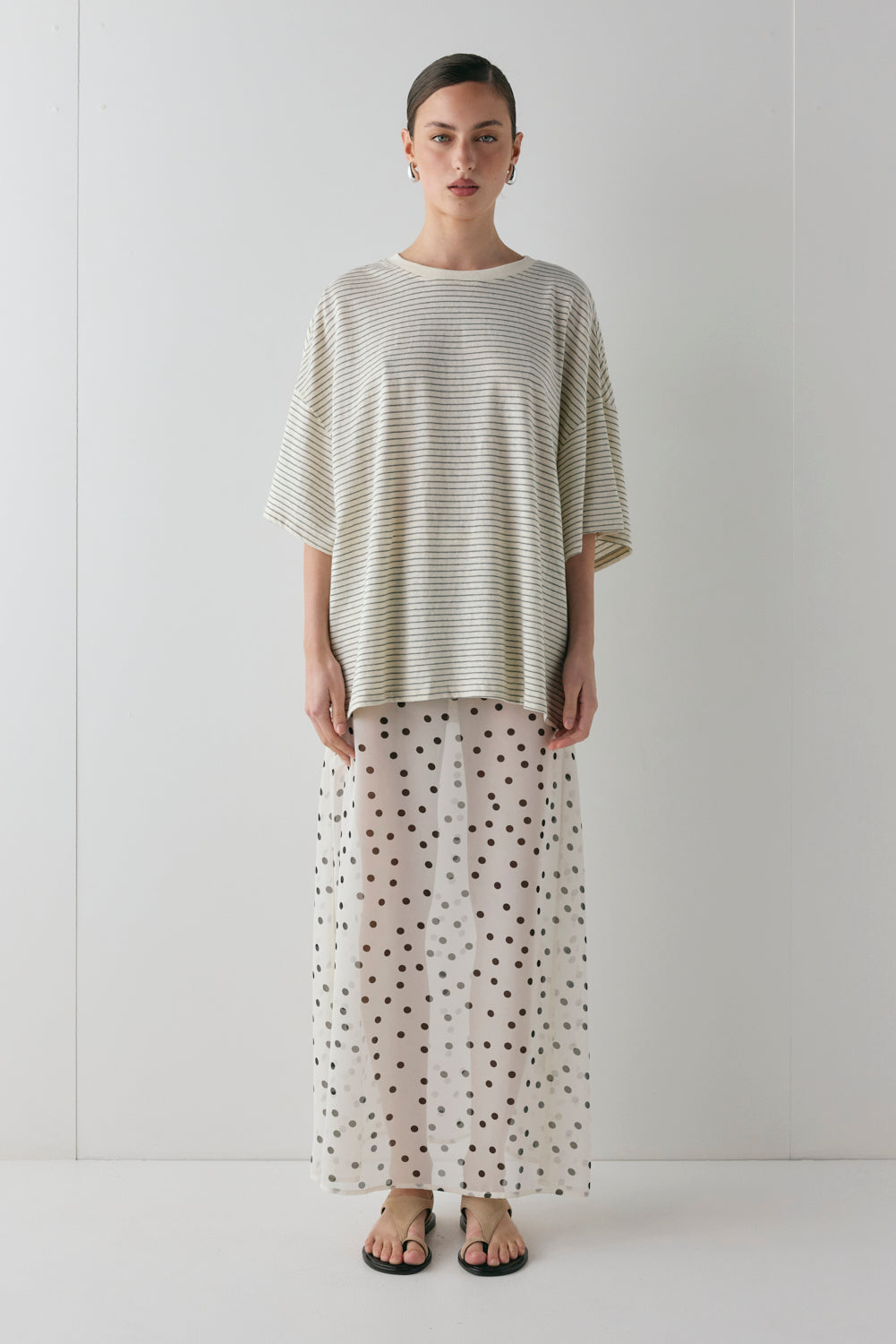 Willow Tee Grey Stripe - size:MC:AU 6 / US 2