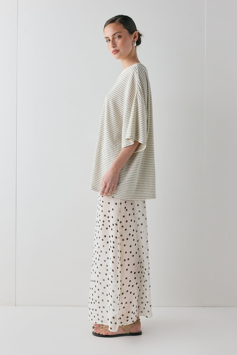 Willow Tee Grey Stripe