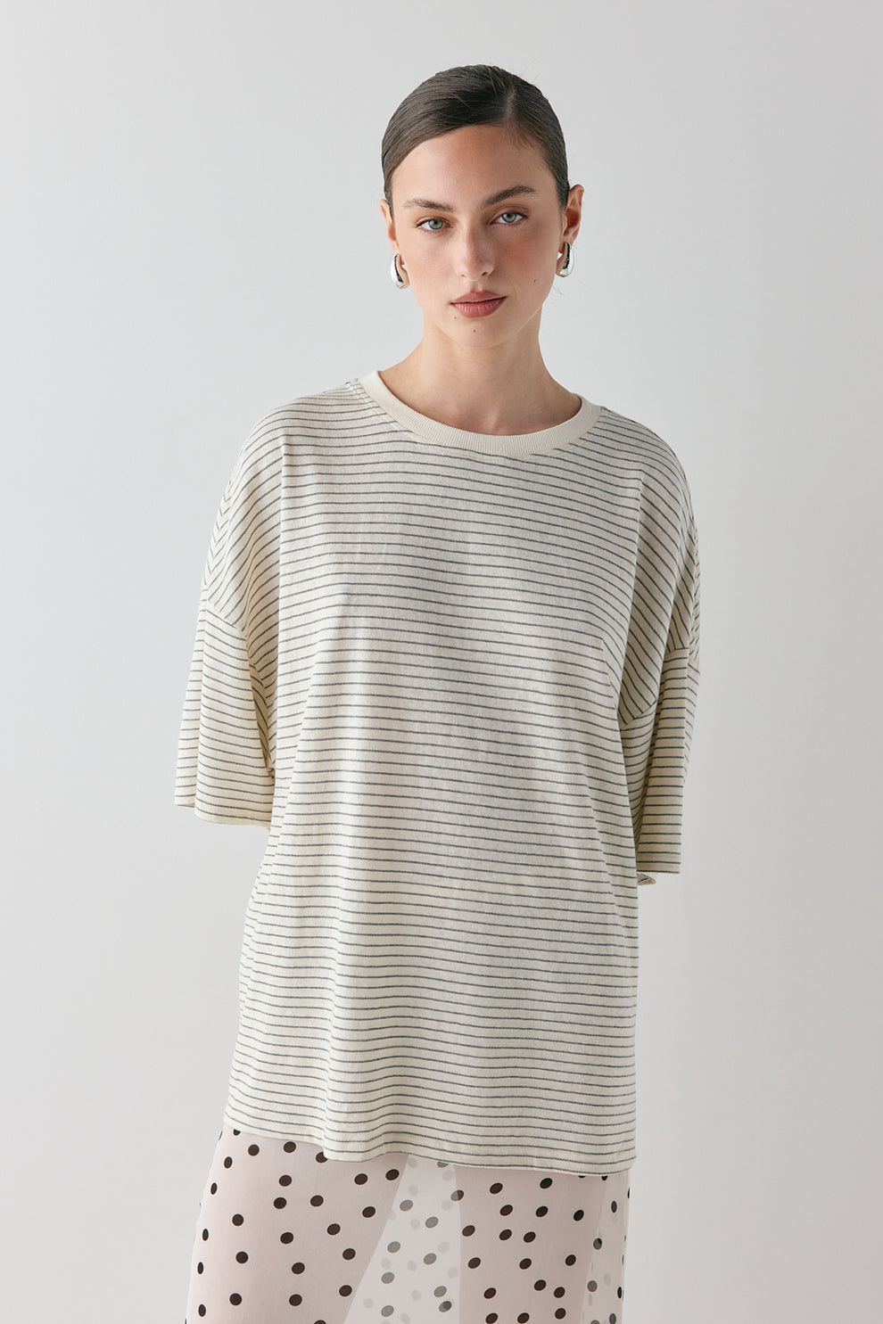 Willow Tee Grey Stripe
