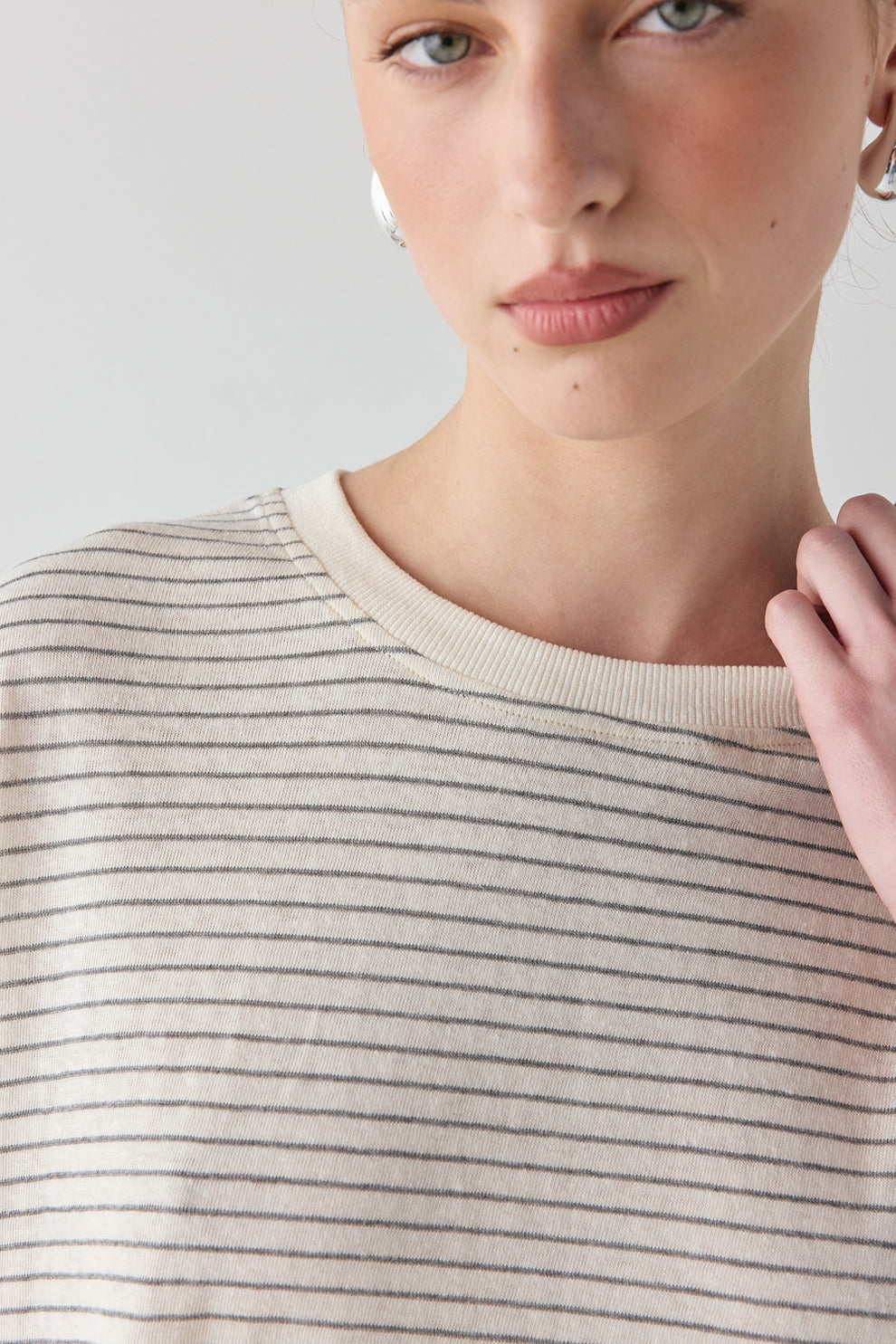 Willow Tee Grey Stripe