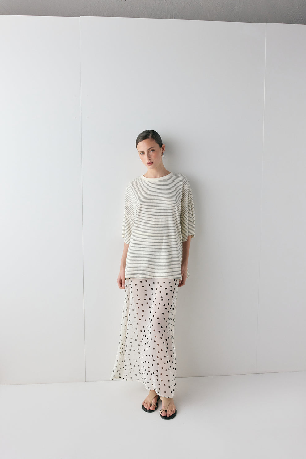 Willow Tee Grey Stripe