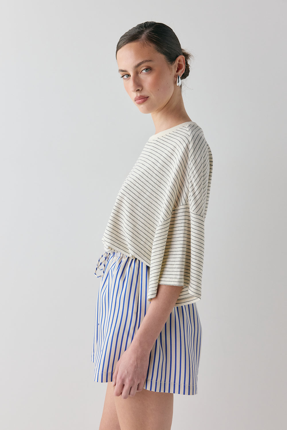 Annika Shorts Cobalt Stripe