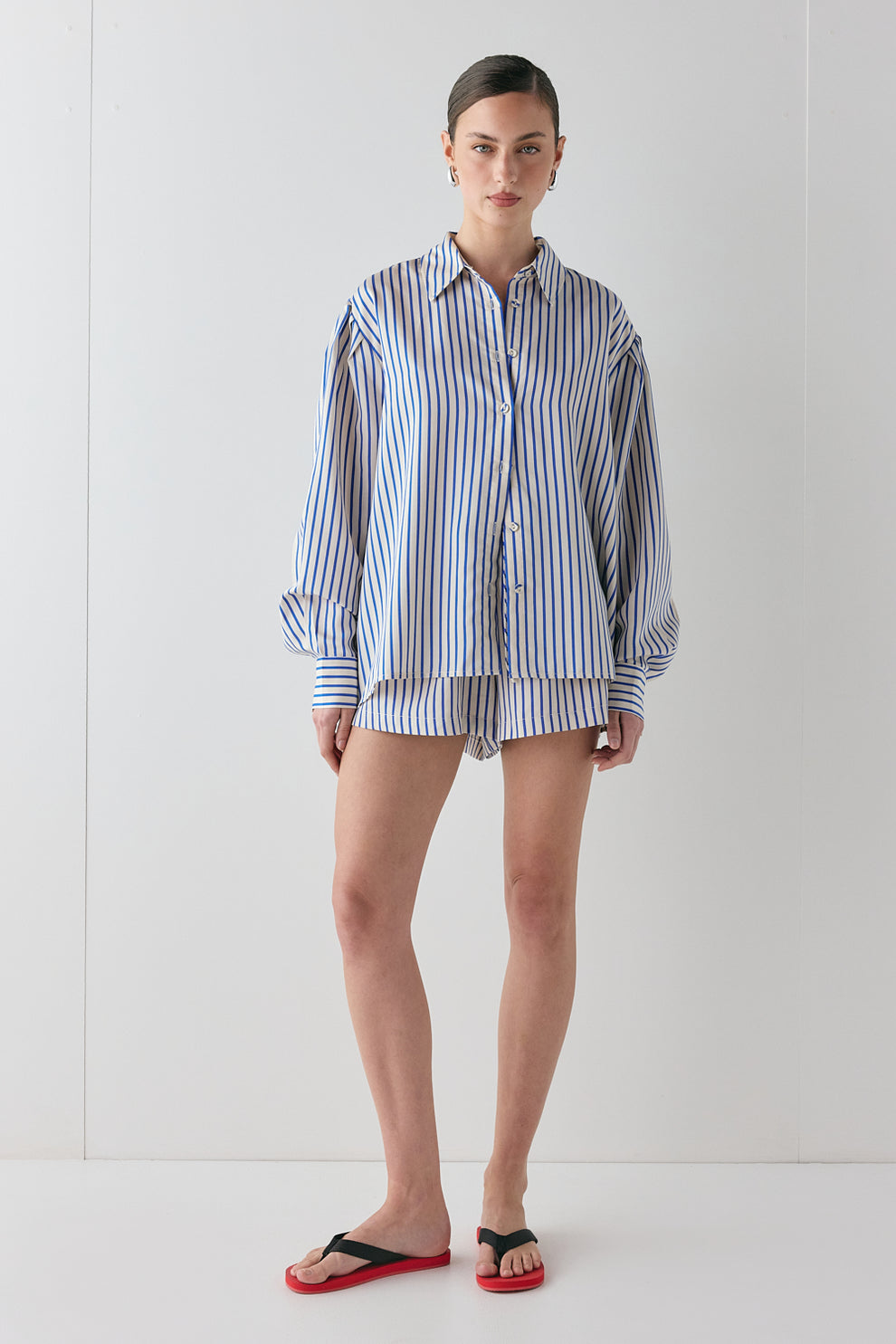 Annika Shorts Cobalt Stripe