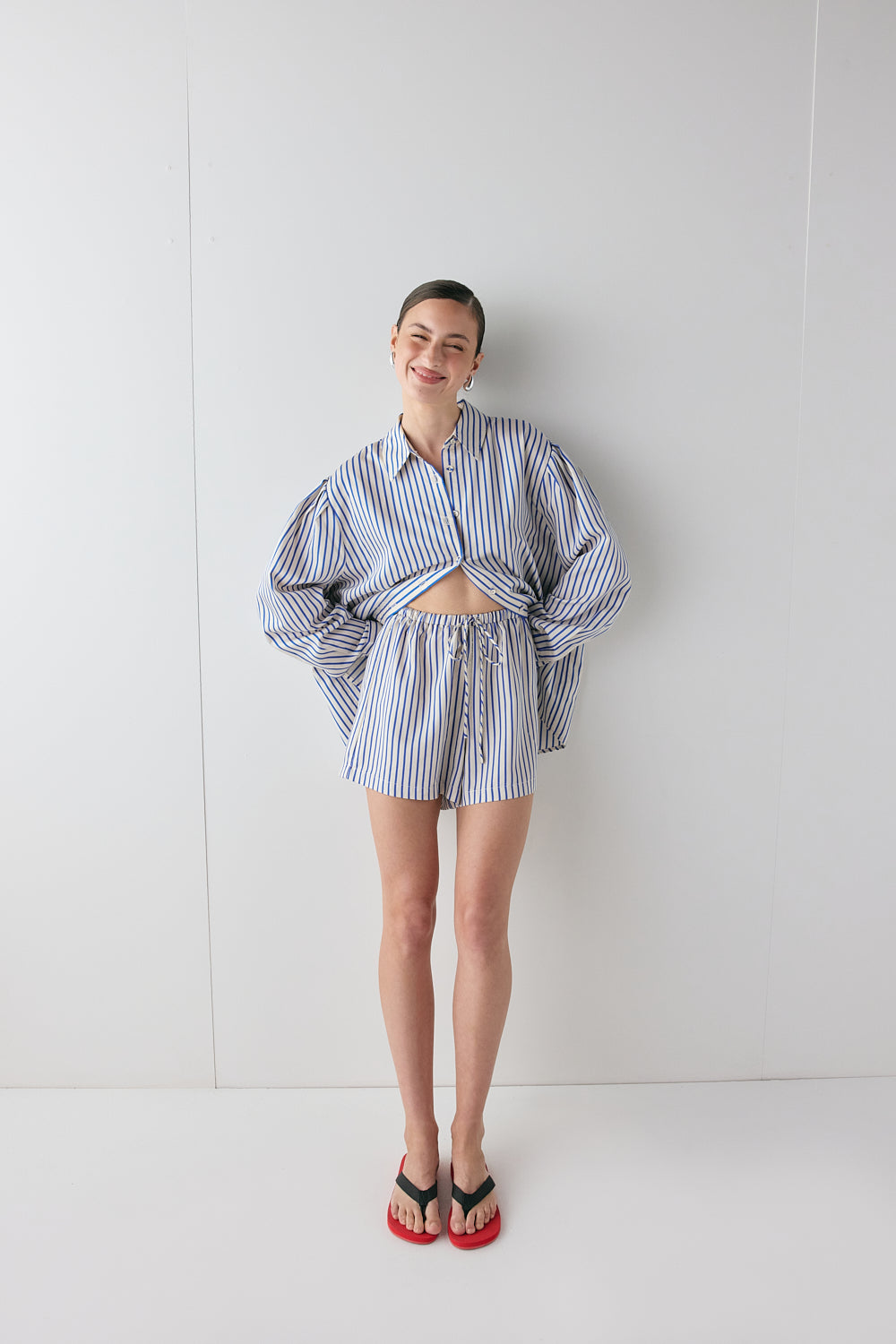 Annika Shorts Cobalt Stripe