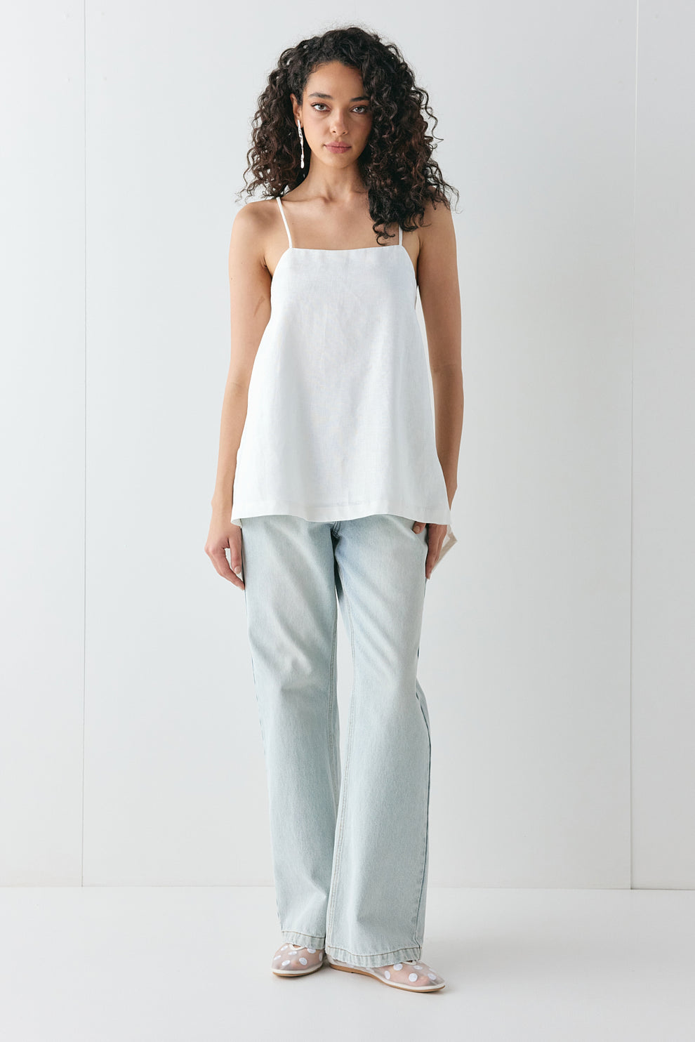 Arli Linen Top White