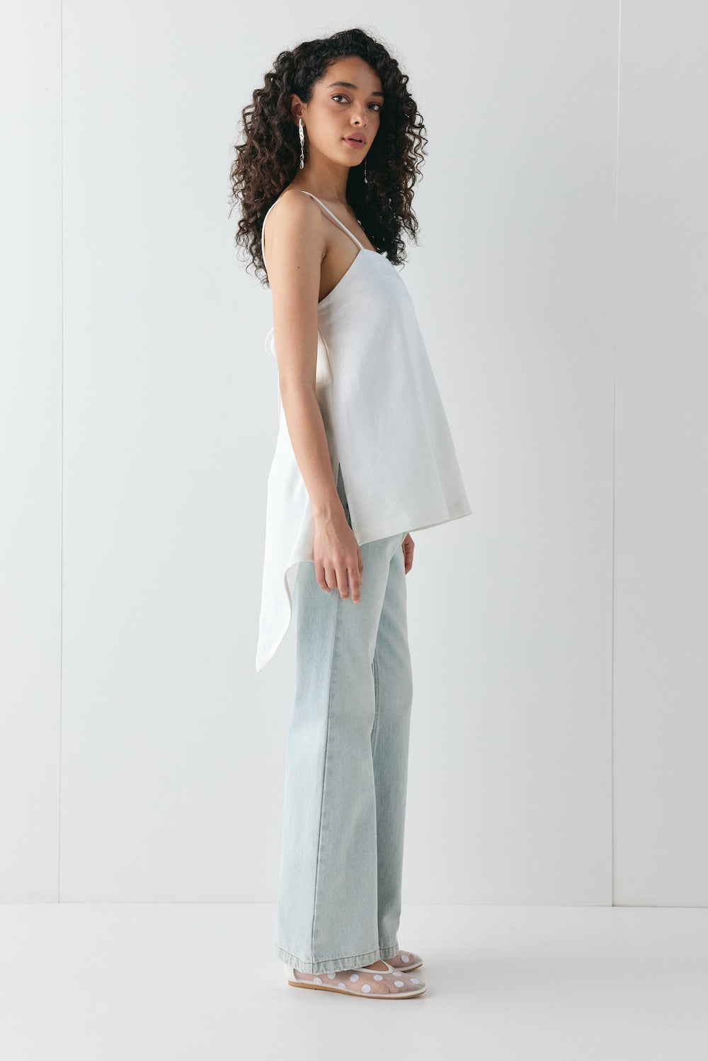 Arli Linen Top White