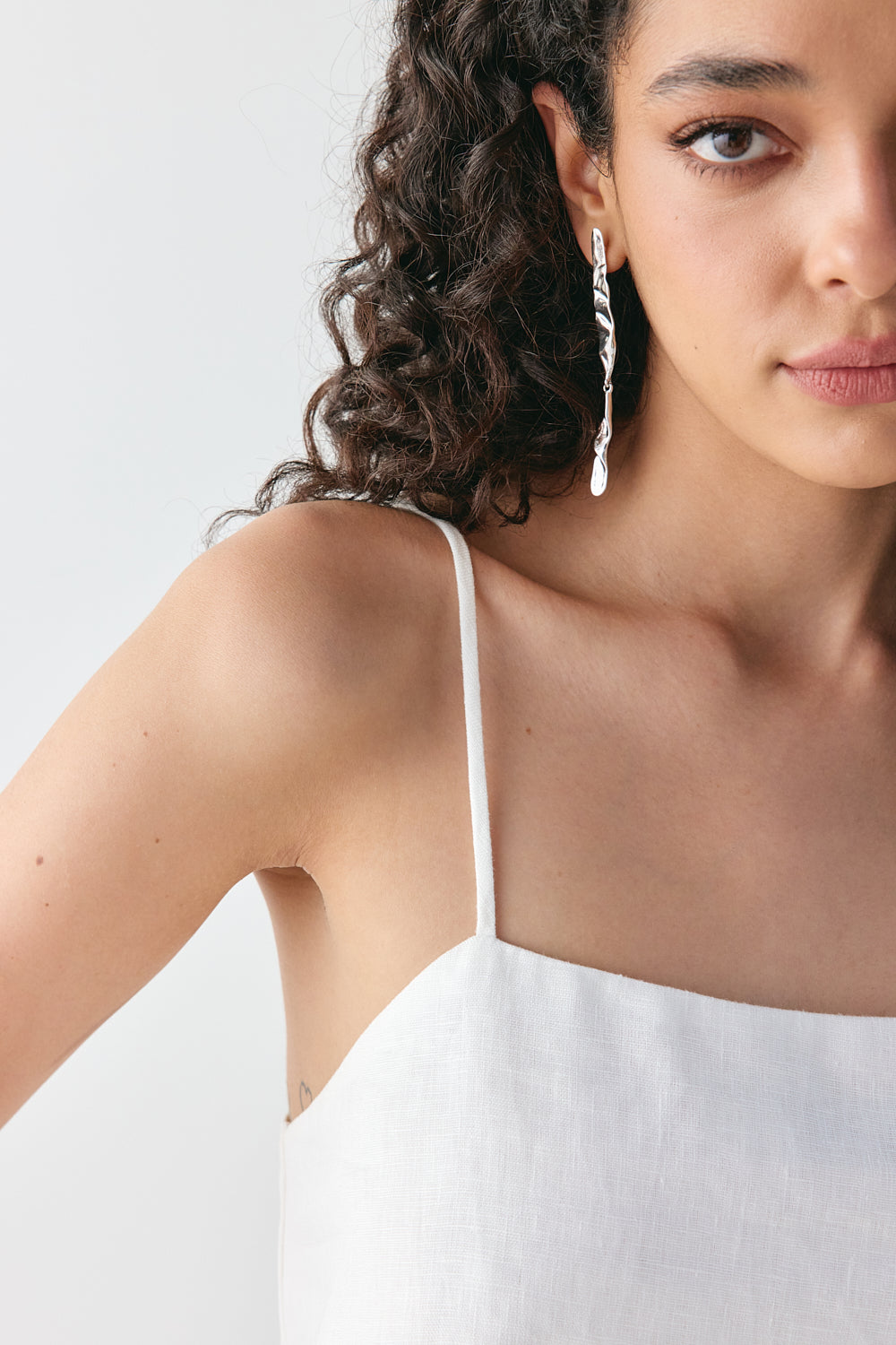 Arli Linen Top White