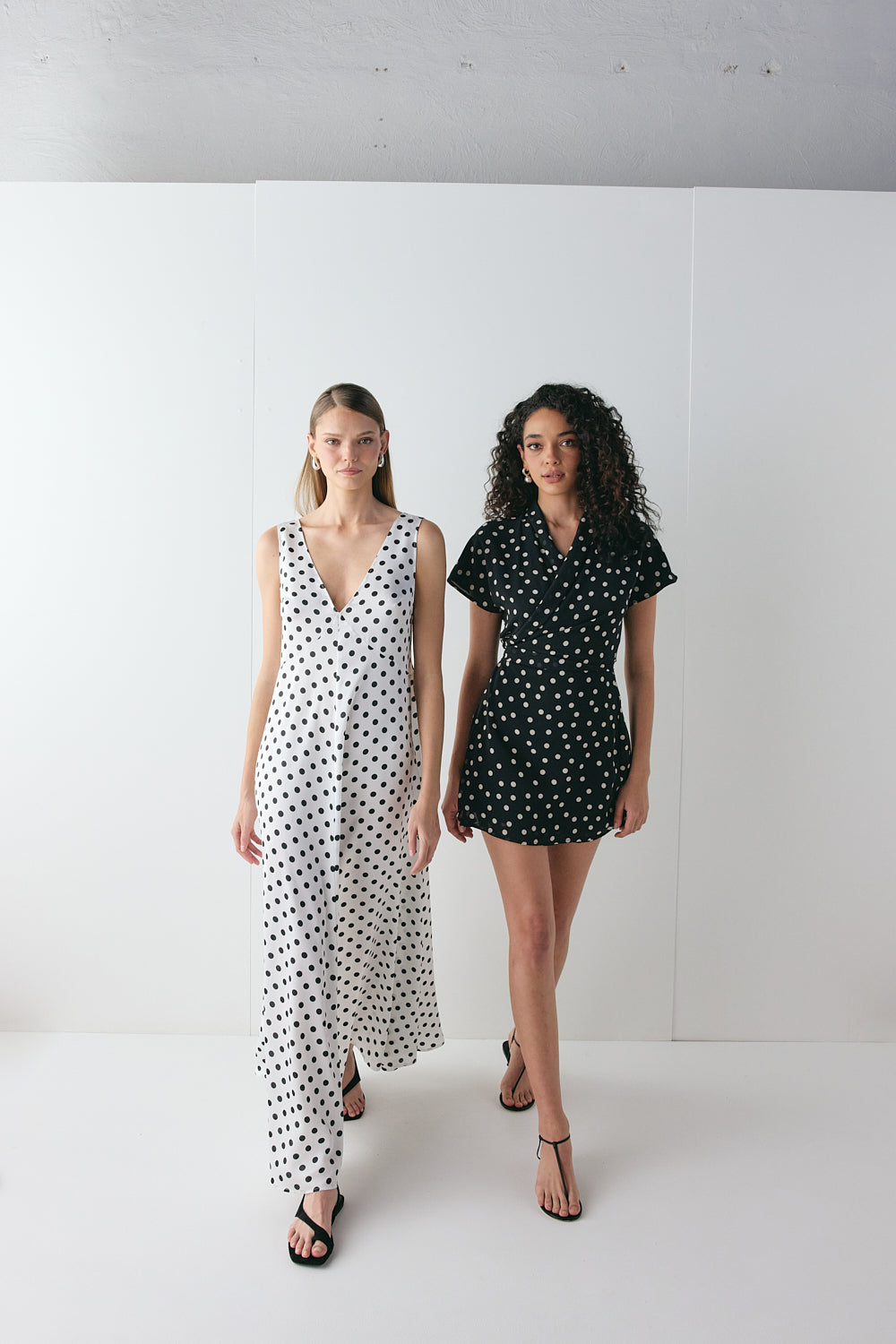 Salma Wrap Mini Dress Polka Dot