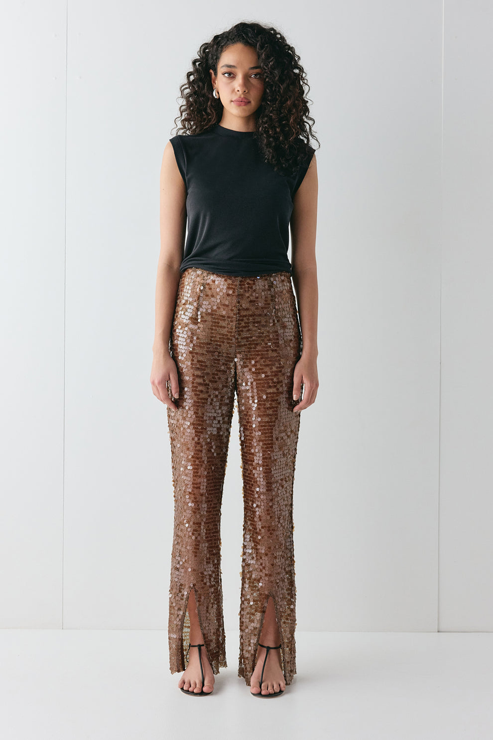 Eden Sequin Pants Brown - size:Beatrys:AU 8 / US 4
