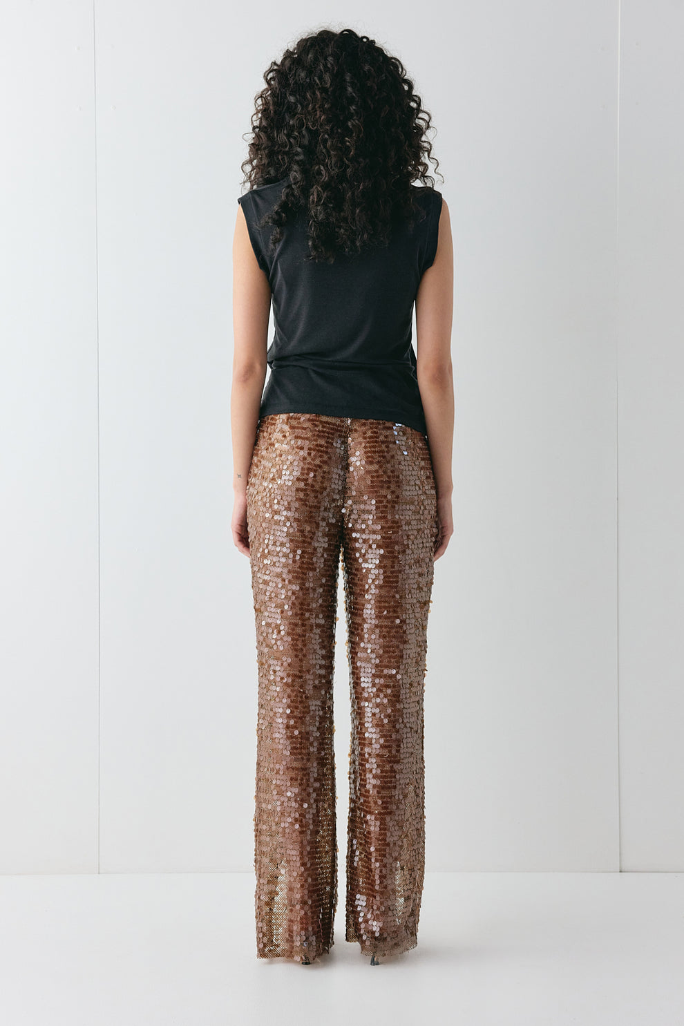 Eden Sequin Pants Brown
