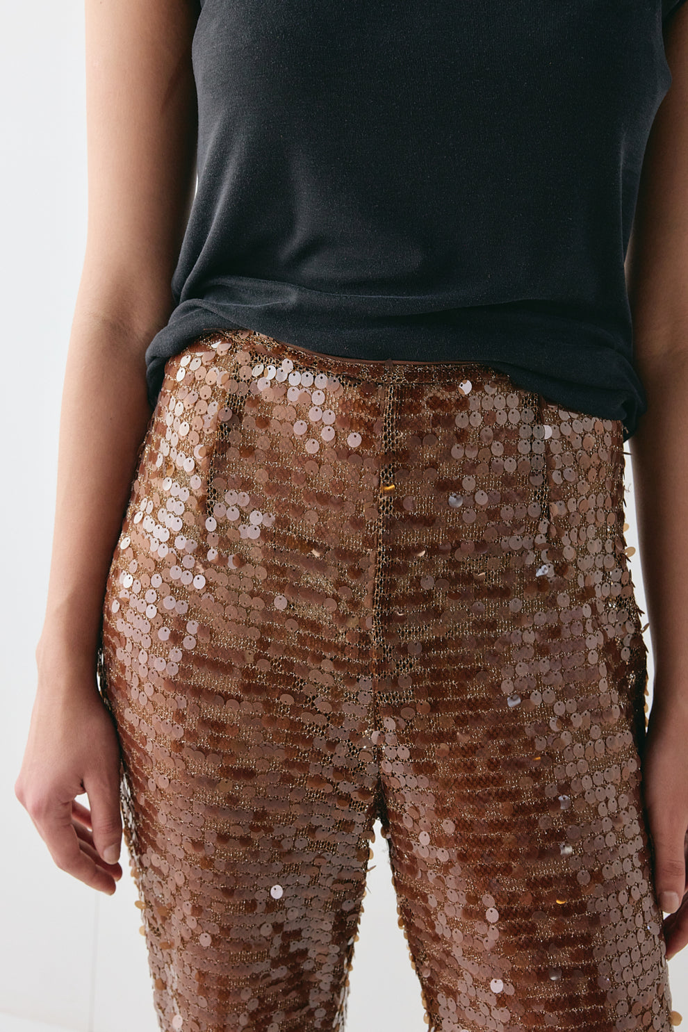 Eden Sequin Pants Brown