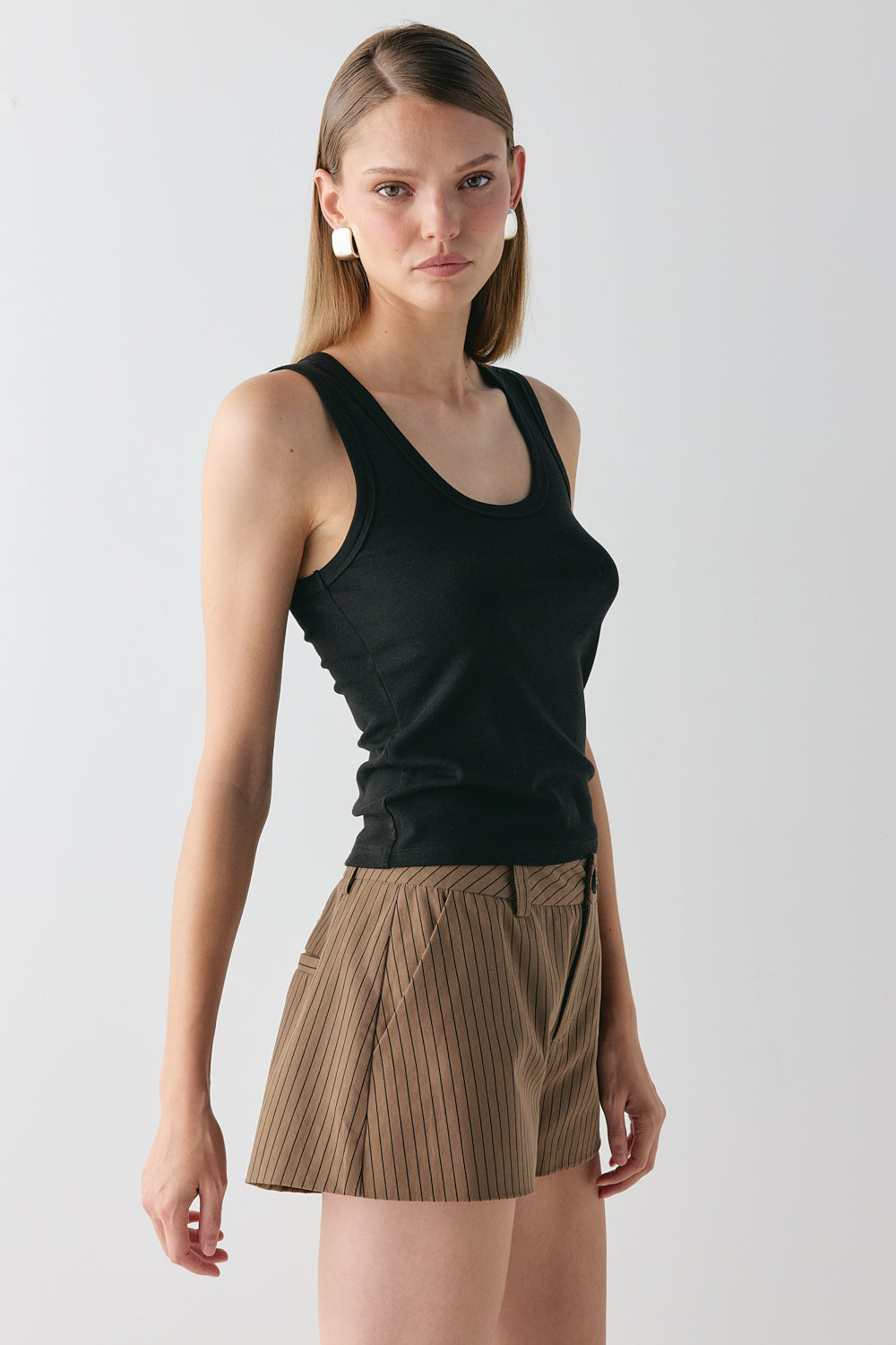 Salome Shorts Brown Stripe