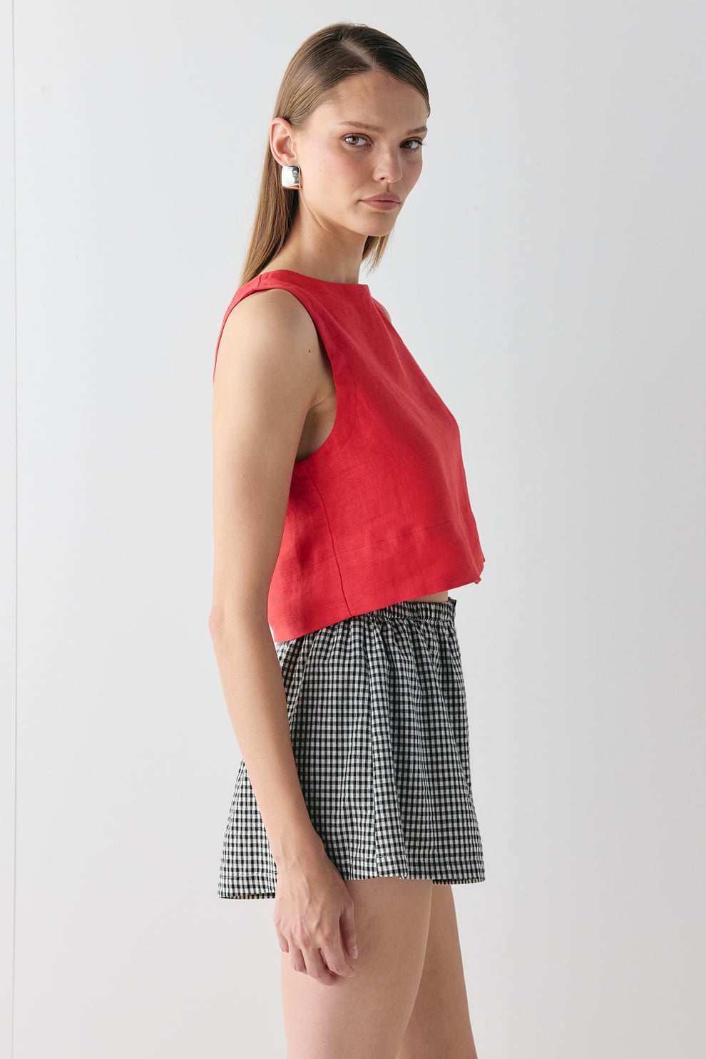 Eira Shorts Black Check 