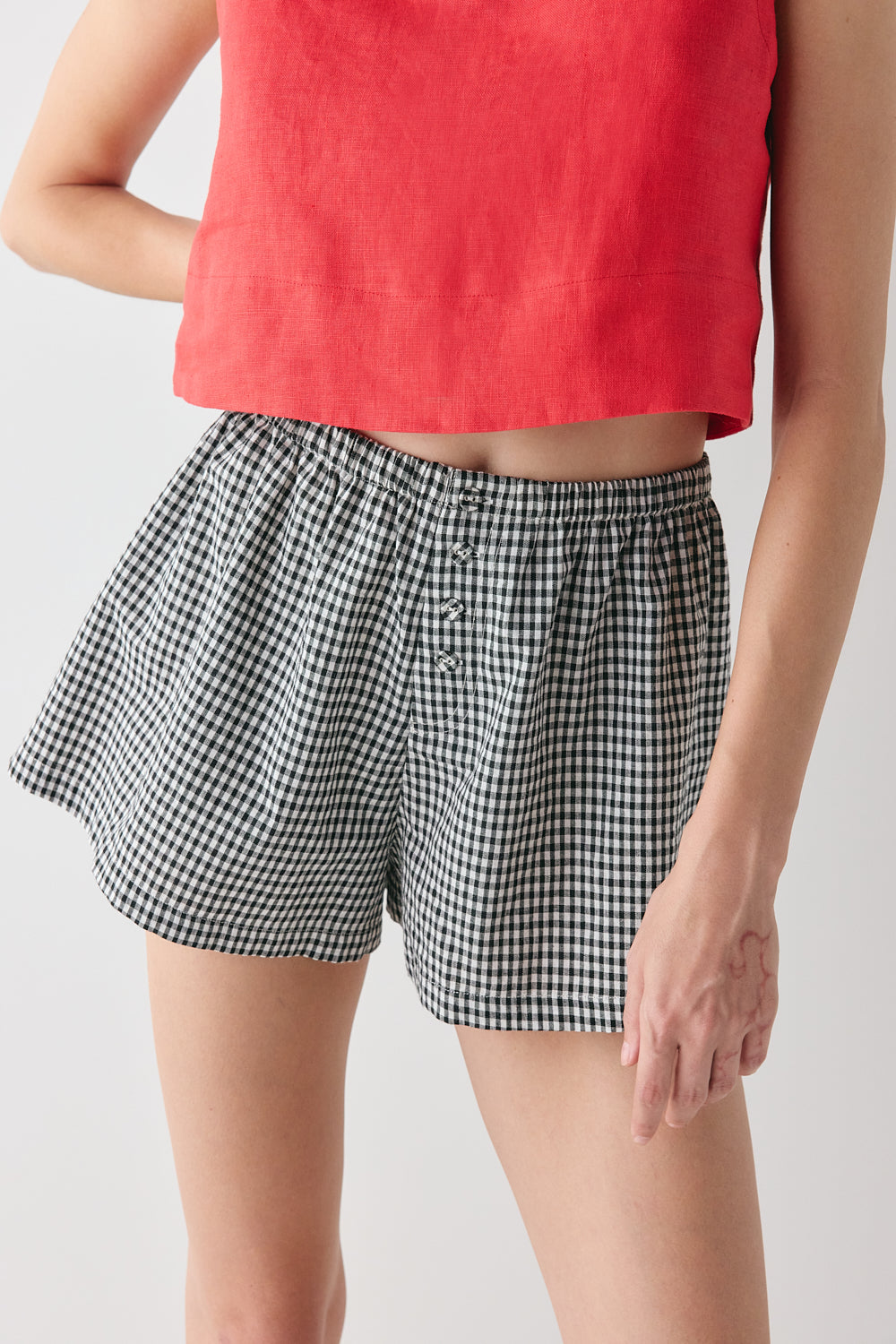 Eira Shorts Black Check 